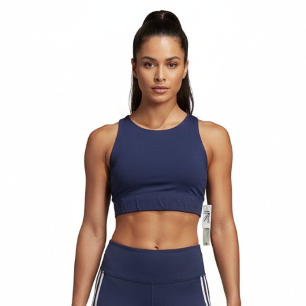 New Balance X J. Crew Navy Blue Sleeveless Crop Athletic Workout Top NEW XS